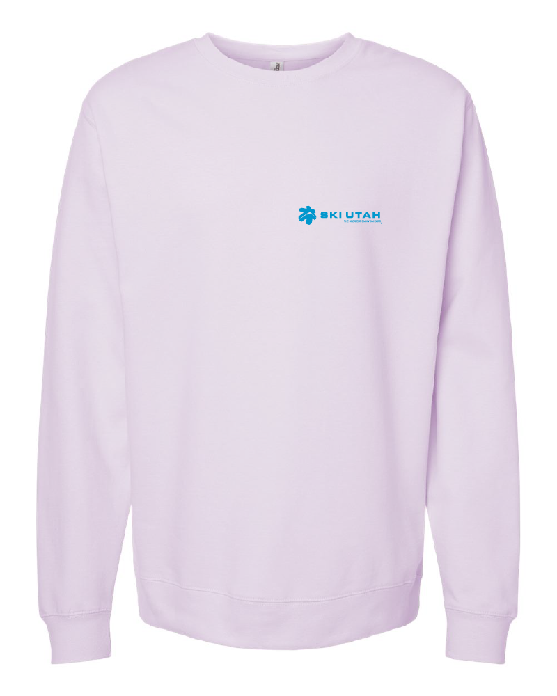 Ski Utah Repeat  Mid-Weight Crewneck Sweatshirt - Lavender