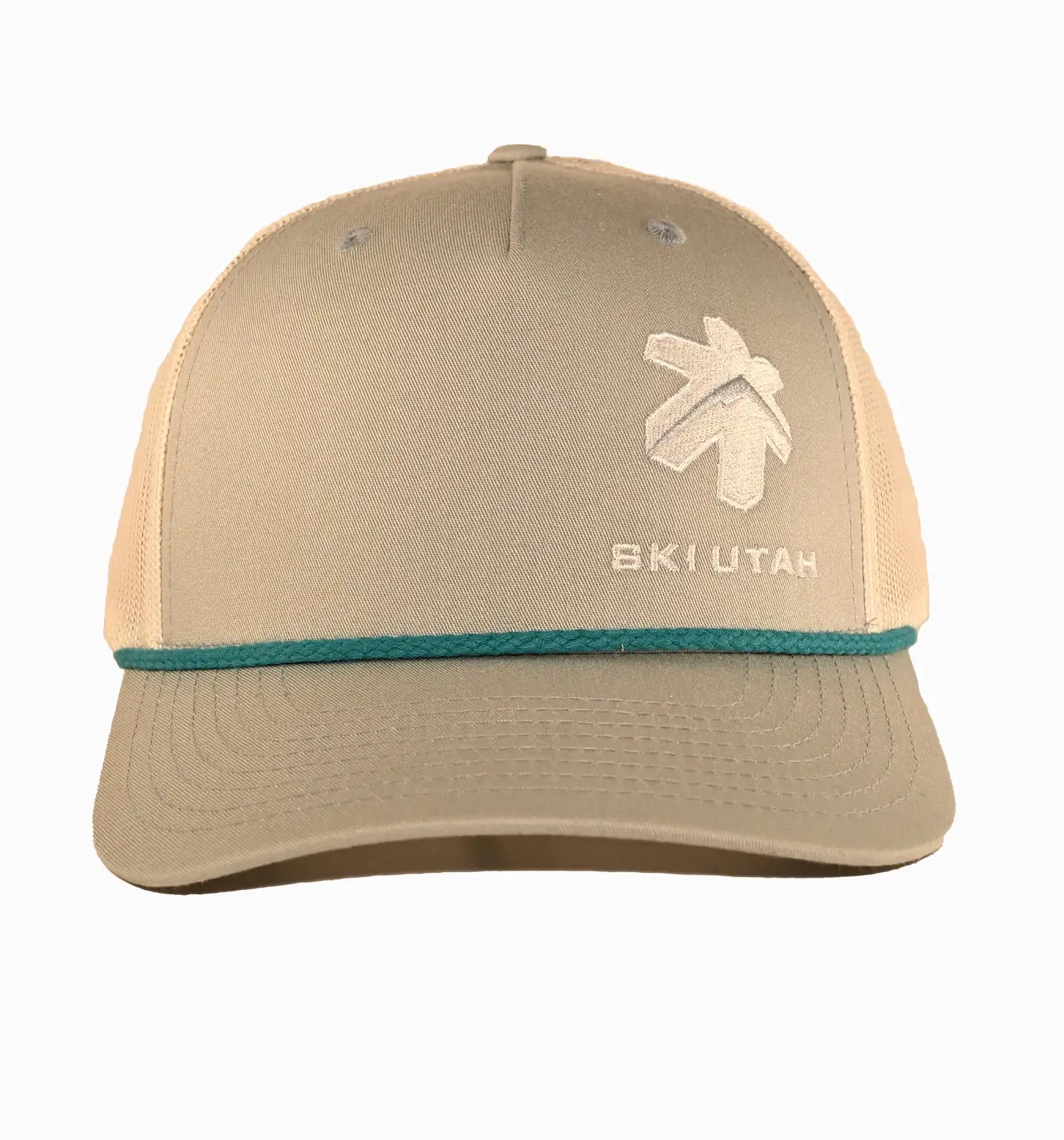 Ski Utah Embroidered Rope Snapback Trucker Quary/Birch/Aluminum Hat