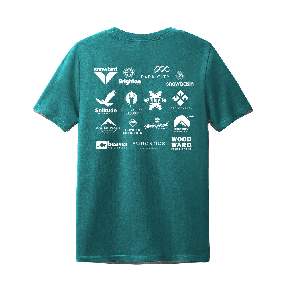 Ski Utah Resorts Youth T-Shirt - Multiple Colorways